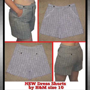 NEW sz 8-10 H&M Black White "Salt n Pepper" Shorts